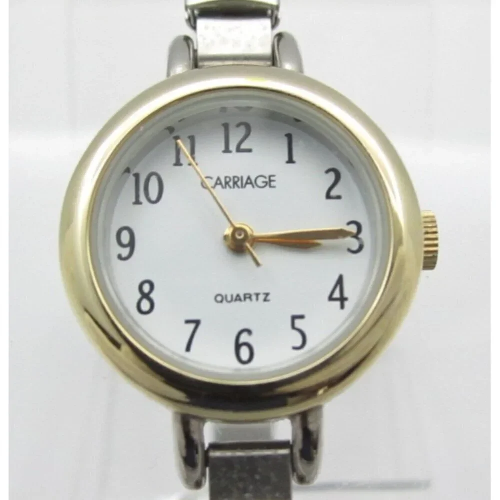 Women Carraige by TImex Quartz WR Analog 22mm Round Watch (H895) 